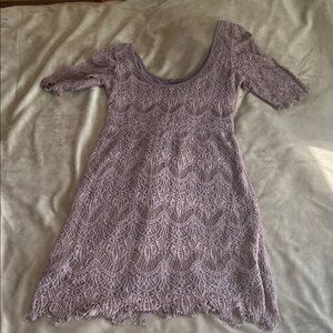 Pins & Needles Lavender Lace Mini Dress